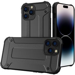 Mobigear Outdoor iPhone 15 Pro Max Hoesje Hardcase Backcover Shockproof - Zwart