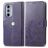 Mobigear Clover Motorola Edge 30 Pro Hoesje Bookcase Portemonnee - Paars