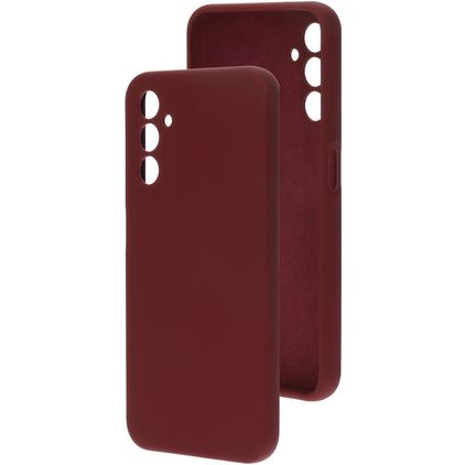 Mobiparts Samsung Galaxy A14 Siliconen Hoesje Backcover - Plum Red