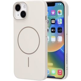Mobiparts Slim Line iPhone 14 MagSafe Hoesje Hardcase Backcover - Off White