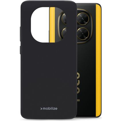 Mobilize Rubber Gelly POCO X7 Hoesje Flexibel TPU Backcover - Zwart