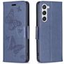 Mobigear Butterfly Samsung Galaxy S23 Hoesje Bookcase Portemonnee - Blauw