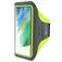 Mobiparts Comfort Fit Telefoonhouder Hardlopen Samsung Galaxy S21 FE Sport Hoesje Neopreen Sportarmband - Neon Green
