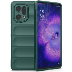 Mobigear Bumpy OPPO Find X5 Hoesje Flexibel TPU Backcover - Groen