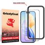 GrizzlyCoat Easy Fit iPhone 15 Glazen Screenprotector - Case Friendly + Installatie Frame - Zwart