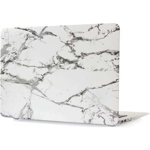 Mobigear Marble MacBook Air 13 Inch (2010-2019) Hoes Hardshell Laptopcover MacBook Case - Wit - Model A1369 / A1466