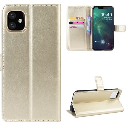 Mobigear Wallet iPhone 11 Hoesje Bookcase Portemonnee - Goud