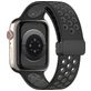 Mobigear Sport Plus Mag Siliconen Apple Watch Bandje Magneetsluiting - 42/41/40/38 mm - Zwart / Grijs