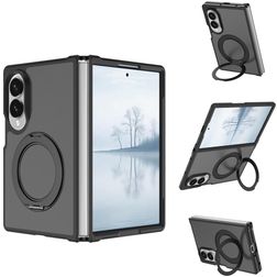 Mobigear 360 Rotating Ring Samsung Galaxy Z Fold 8 MagSafe Hoesje Hardcase Backcover met Ringhouder - Zwart