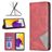Mobigear Rhombus Slim Samsung Galaxy A73 Hoesje Bookcase - Rood