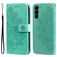 Mobigear Flowers Samsung Galaxy S23 Hoesje Bookcase Portemonnee - Groen