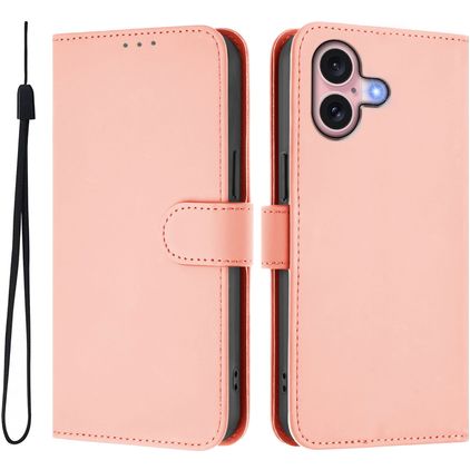 Mobigear Urban Wallet iPhone 16 Hoesje Bookcase Portemonnee - Roze
