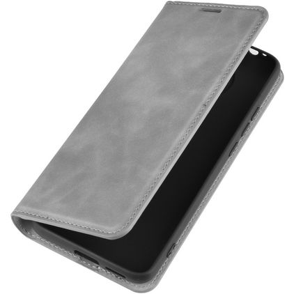 Mobigear Retro Slim POCO F2 Pro Hoesje Bookcase Portemonnee - Grijs