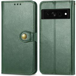 Mobigear Snap Button Google Pixel 7 Pro Hoesje Bookcase Portemonnee - Groen