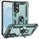 Mobigear Armor Ring Samsung Galaxy S25 Edge Hoesje Hardcase Backcover Shockproof met Ringhouder - Groen