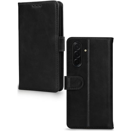 Mobilize Wallet Samsung Galaxy A56 Hoesje Echt Leer Bookcase Portemonnee - Zwart