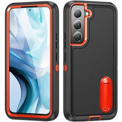 Mobigear Rugged Stand Samsung Galaxy S23 Hoesje Hardcase Backcover Shockproof met Standaard - Zwart