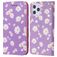 Mobigear Daisies iPhone 12 Pro Max Hoesje Bookcase Portemonnee - Paars