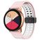 Mobigear Sport Plus Mag Siliconen Smartwatch Bandje Magneetsluiting - Universeel 22 mm connector - Wit / Roze