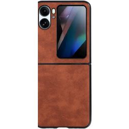 Mobigear Excellent OPPO Find N2 Flip Hoesje Hardcase Backcover - Bruin