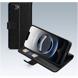 Mobilize Premium Gelly iPhone 16e Hoesje Bookcase Portemonnee - Zwart