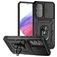 Mobigear Armor Ring Cam Slide Samsung Galaxy A54 Hoesje Hardcase Backcover Shockproof met Ringhouder en Camera Slider - Zwart