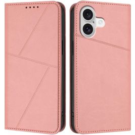 Mobigear Frosted Flip iPhone 17 Hoesje Bookcase Portemonnee - Roze