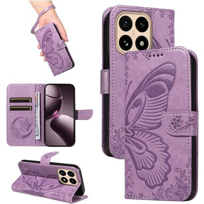 Mobigear Butterfly Xiaomi 15T Hoesje Bookcase Portemonnee - Paars