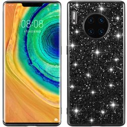 Mobigear Glitter Huawei Mate 30 Pro Hoesje Hardcase Backcover - Zwart