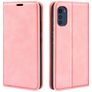 Mobigear Retro Slim Motorola Moto E32 Hoesje Bookcase Portemonnee - Roze