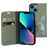 Mobiparts Classic Wallet iPhone 13 Mini Hoesje Bookcase Portemonnee - Stone Green