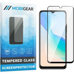 Mobigear Premium Vivo Y33s Glazen Screenprotector - Case Friendly - Zwart