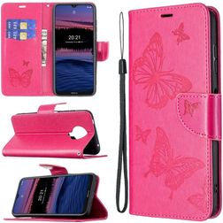 Mobigear Butterfly Nokia G10 Hoesje Bookcase Portemonnee - Magenta