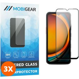 Mobigear Premium Samsung Galaxy Xcover 7 Glazen Screenprotector - Case Friendly - Zwart (3-Pack)
