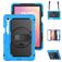 Mobigear SureGrip XGuard Samsung Galaxy Tab S11 Hoes Hard Kunststof,Siliconen Backcover + Stylus Houder + Schouderband + Standaard - Blauw