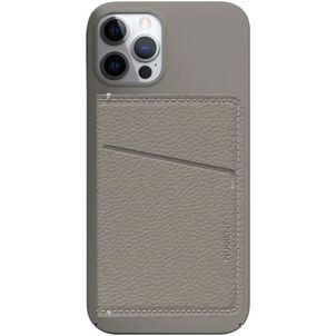 Nudient Magnet Thin Leren Pasjeshouder - 3 Pasjes - MagSafe Compatible - Clay Beige