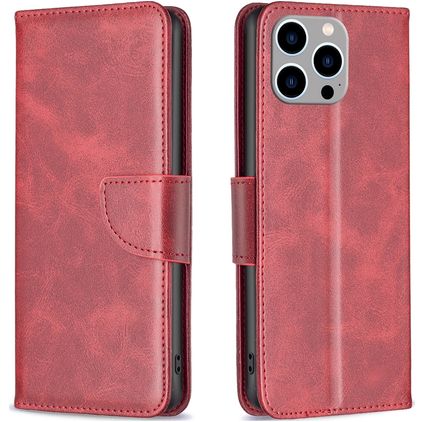Mobigear Excellent iPhone 15 Pro Max Hoesje Bookcase Portemonnee - Rood