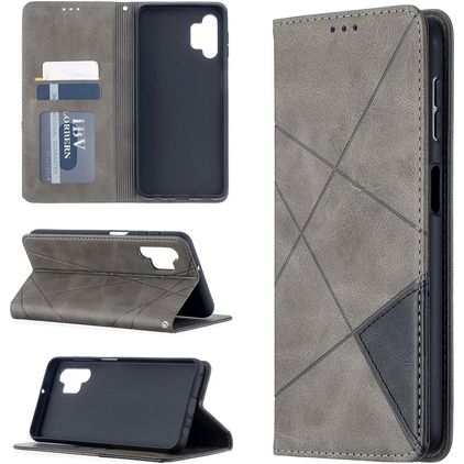Mobigear Rhombus Slim Samsung Galaxy A32 5G Hoesje Bookcase - Grijs