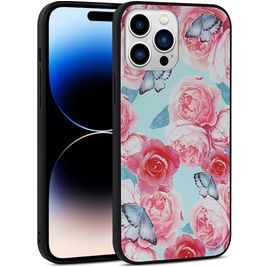 Mobigear Flowers iPhone 14 Pro Max Hoesje Hardcase Backcover - Model 3