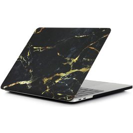 Mobigear Marble MacBook Pro 14 Inch (2021-2026) Hoes Hardshell Laptopcover MacBook Case - Zwart / Bruin - Model A2442 / A2779 / A2918 / A2992 / A3401 / A3112 / A3434 / A3427 / A3426