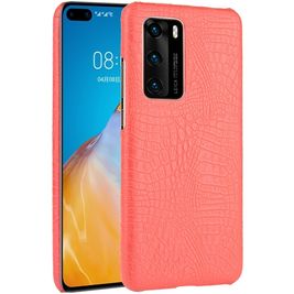 Mobigear Croco Huawei P40 Hoesje Hardcase Backcover - Rood
