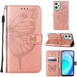 Mobigear Butterfly Realme 9 Pro Hoesje Bookcase Portemonnee - Roségoud