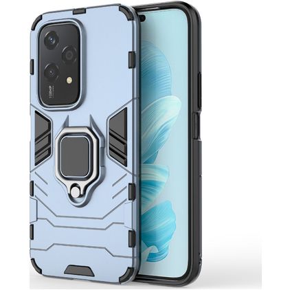 Mobigear Armor Ring HONOR 200 Lite Hoesje Hardcase Backcover Shockproof met Ringhouder - Marineblauw