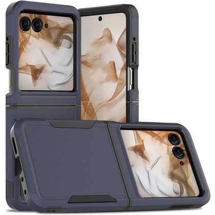 Mobigear Heavy Armor Motorola Razr 50 Hoesje Hardcase Backcover Shockproof - Donkerblauw