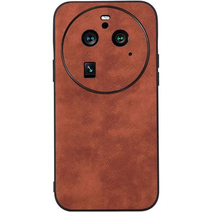 Mobigear Fabric OPPO Find X6 Pro Hoesje Hardcase Backcover - Bruin