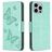 Mobigear Butterfly iPhone 15 Pro Max Hoesje Bookcase Portemonnee - Groen
