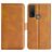 Mobigear Slim Magnet TCL 20 R 5G Hoesje Bookcase Portemonnee - Cognac