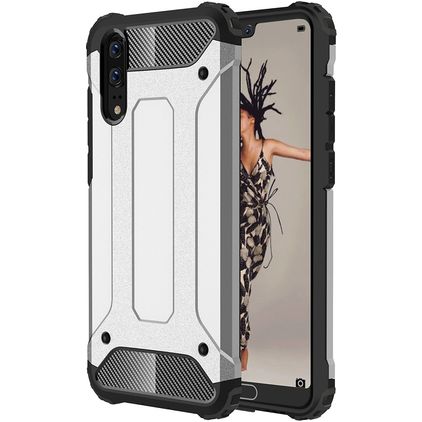 Mobigear Outdoor Huawei P20 Hoesje Hardcase Backcover Shockproof - Zilver