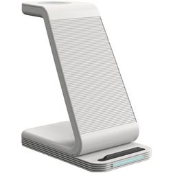 Mobigear PowerStack 3in1 Qi Laadstation voor Telefoon / AirPods en Apple Watch - Wit