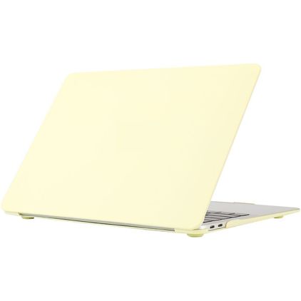 Mobigear Cream Matte MacBook Air 13 Inch (2018-2020) Hoes Hardshell Laptopcover MacBook Case - Geel - Model A1932 / A2179 / A2337